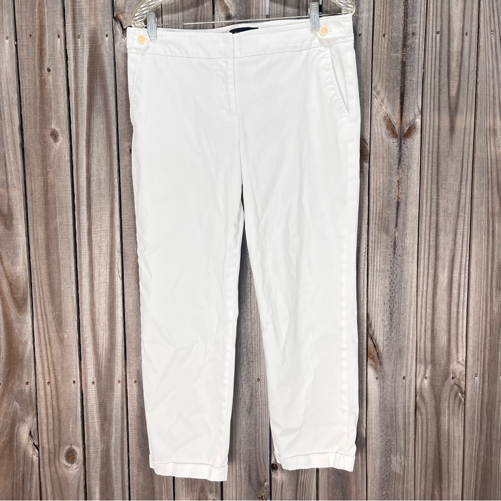 Imperfect Talbots Signature White Trousers short pants size 10 pockets cuffed